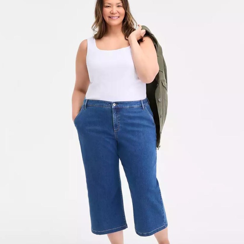 Style & Co. High-Rise Wide-Leg Cropped Jeans